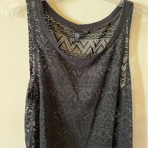 Torrid black mesh tank top. Size 2